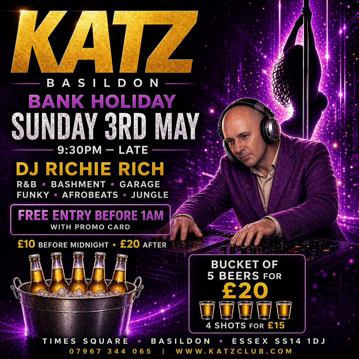 katz club bank holiday 3rd may